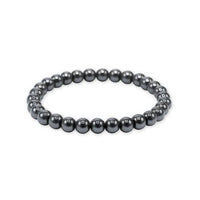 Hematite Beaded Bracelet - Brazil: 8mm