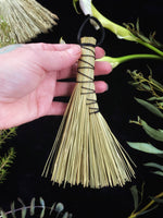 Natural with Black Cord - Hawk Tail, Natural Altar Broom 6-7"