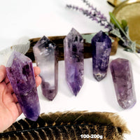 Amethyst Polished Double Crystal Points (200–300g) Small