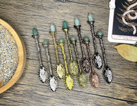 Copper Green Aventurine Crystal Spoon