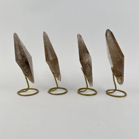 Smokey Quartz Crystal Diamond on Stand (#04)