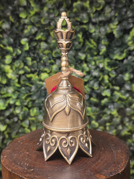Bronze-Brass Flower Handle Bell