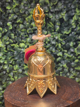 Gold-Brass Flower Hand Bell